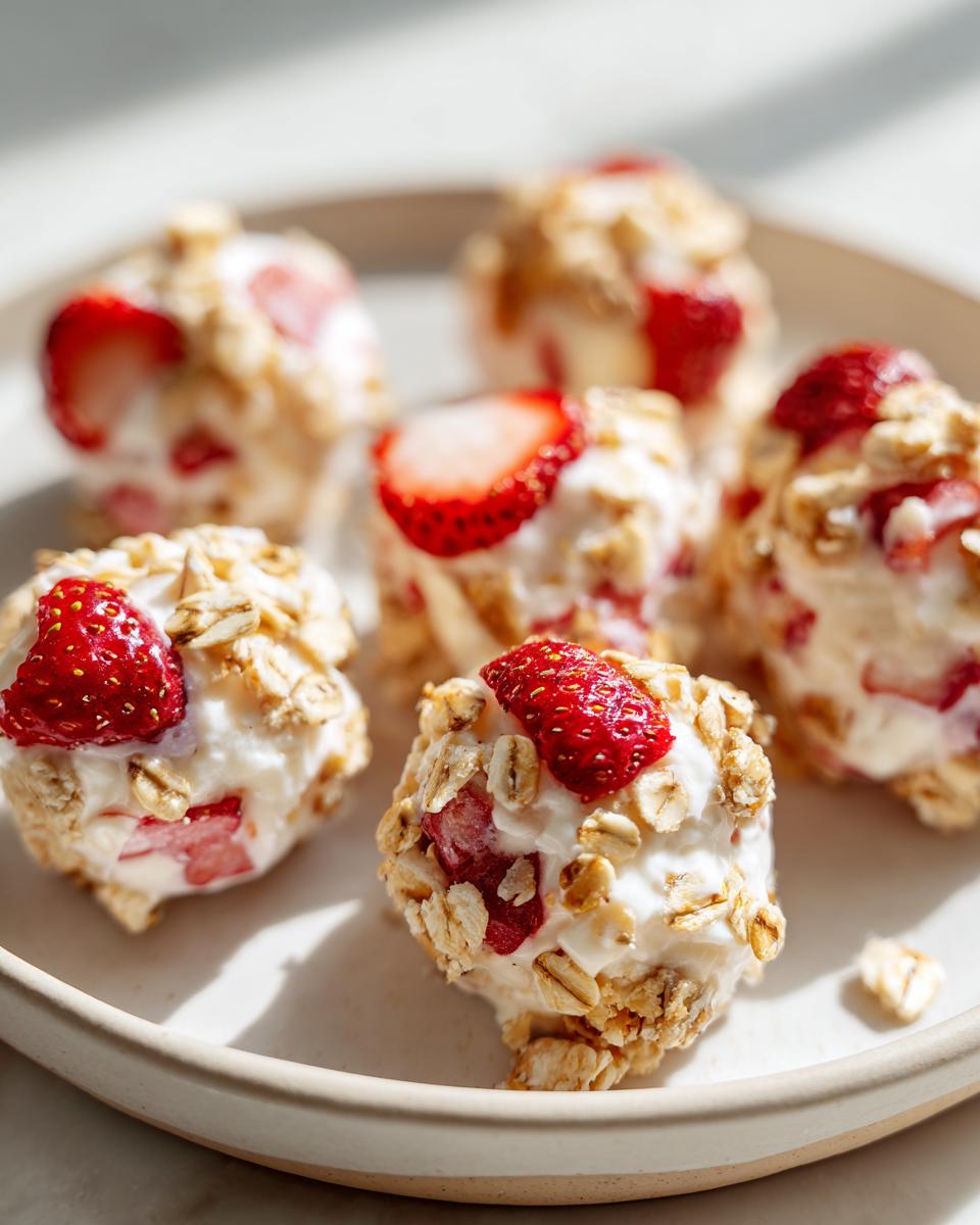 Strawberry Yogurt Bites with Oats - detail 2
