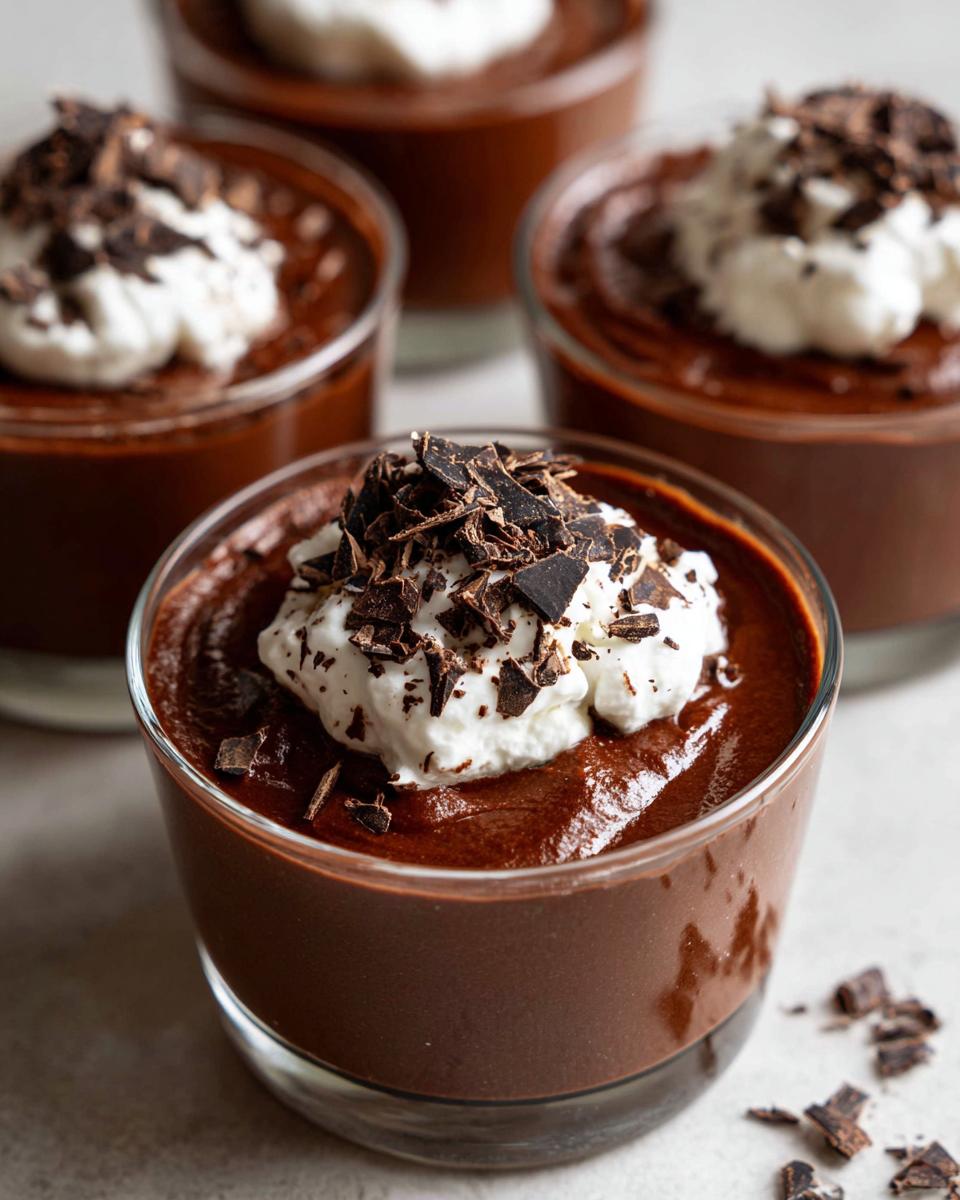 Vegan chocolate pudding - detail 1