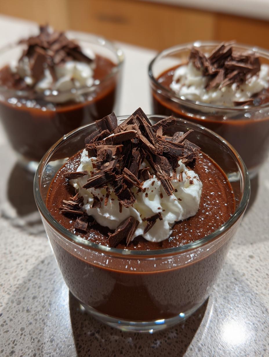 Vegan chocolate pudding - detail 2