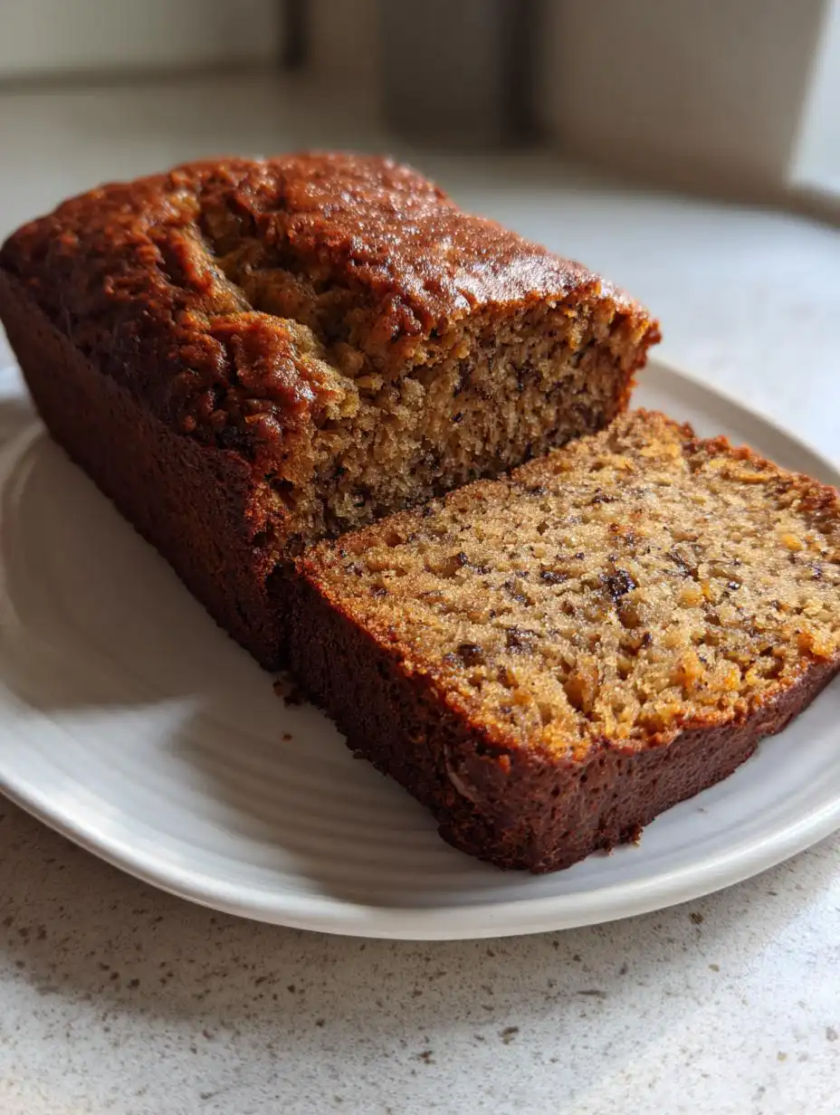 Vegan healthy banana bread - detail 2