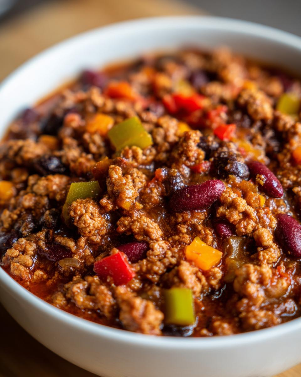 Weight Watchers Crockpot Turkey Chili - detail 1