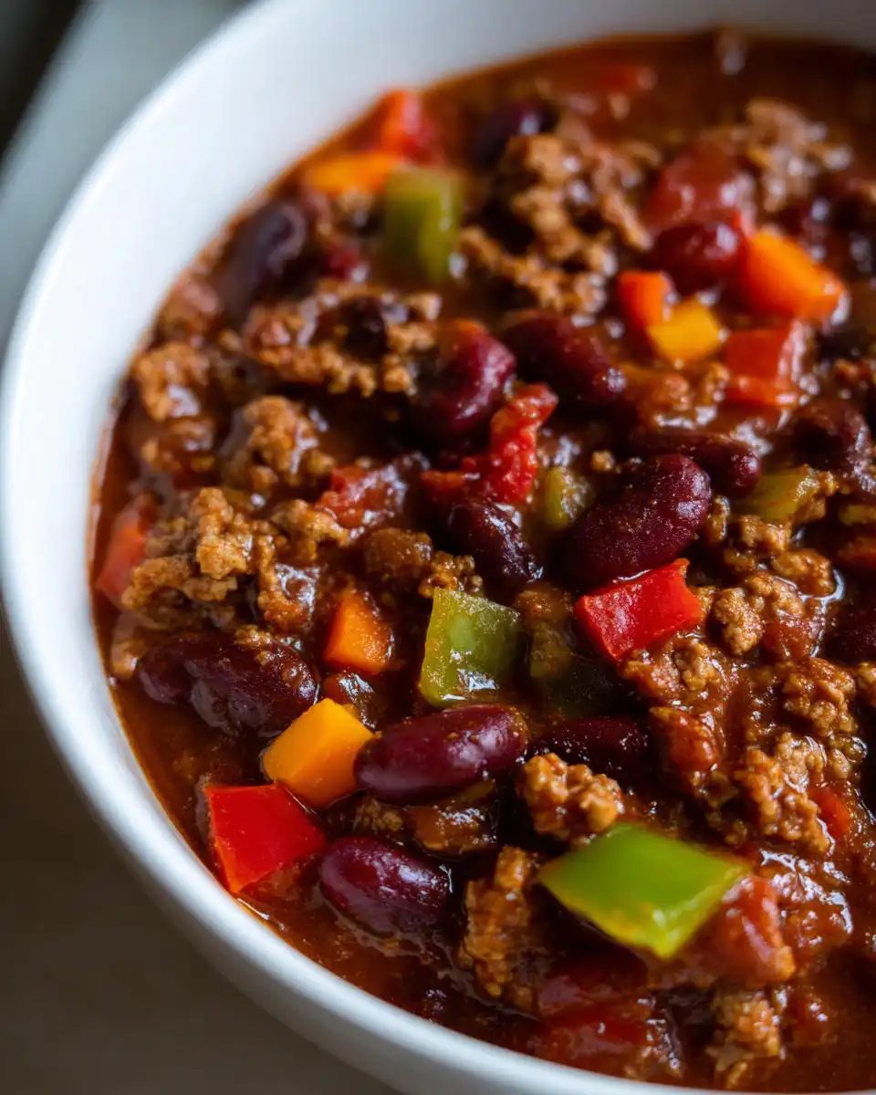 Weight Watchers Crockpot Turkey Chili - detail 2