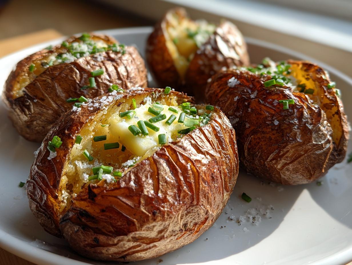Amazing air fryer baked potatoes in 40 minutes