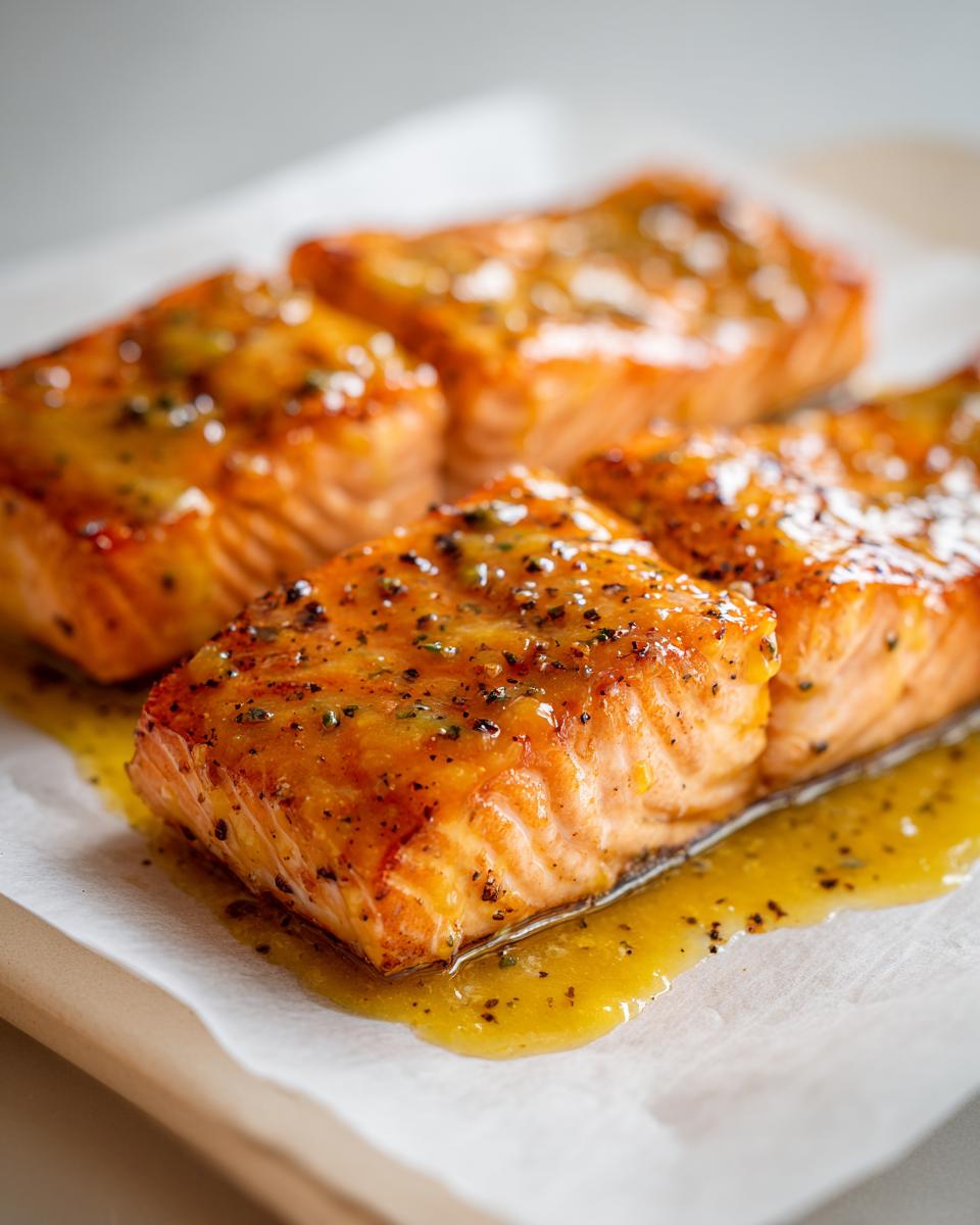 baked honey mustard salmon - detail 3
