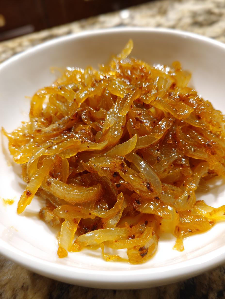 bourbon caramelized onions - detail 2