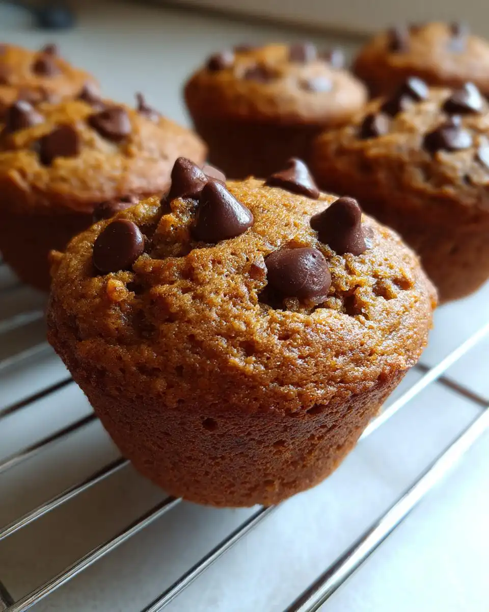 chocolate chip protein muffins - detail 1