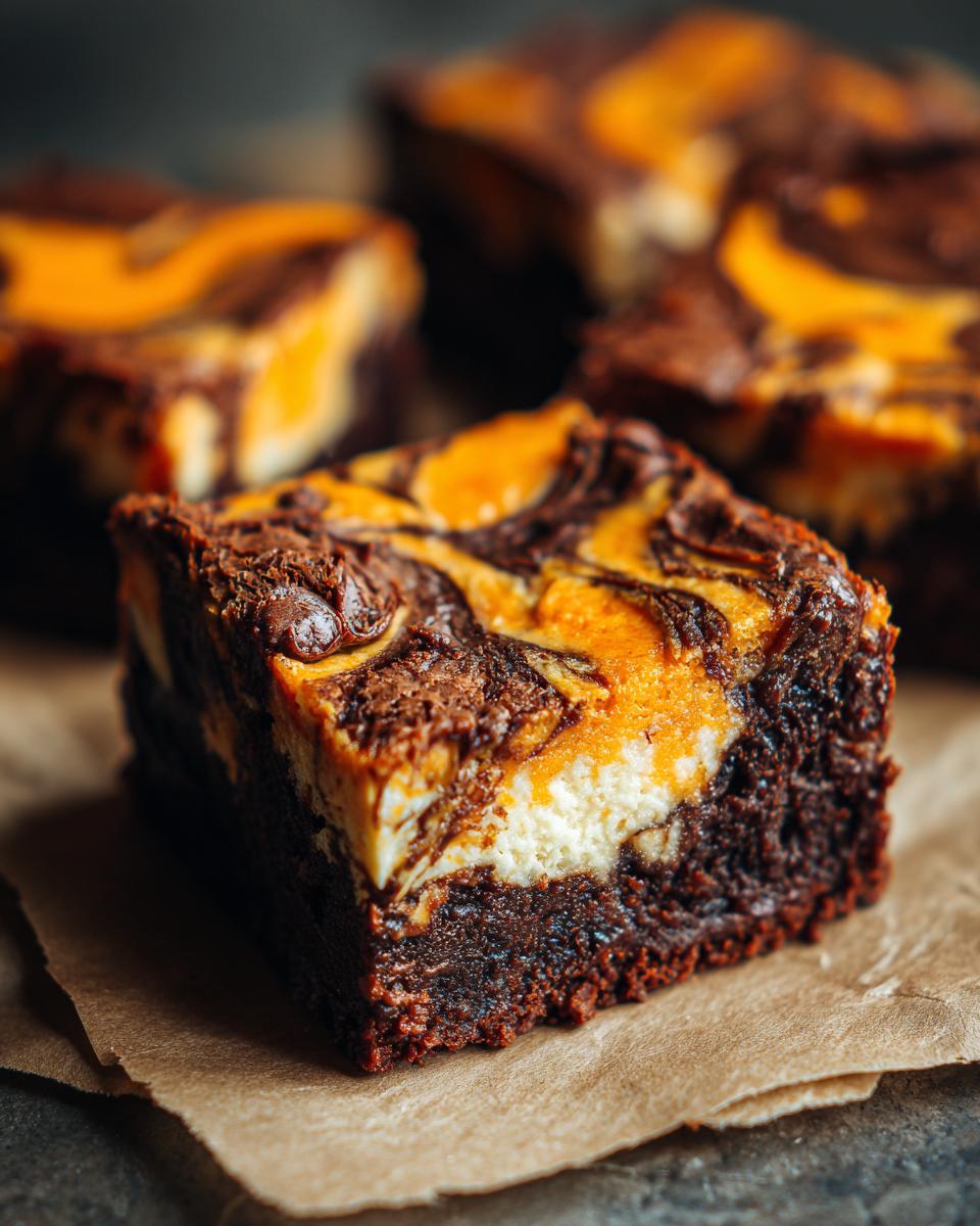 cream cheese swirl brownies - detail 1
