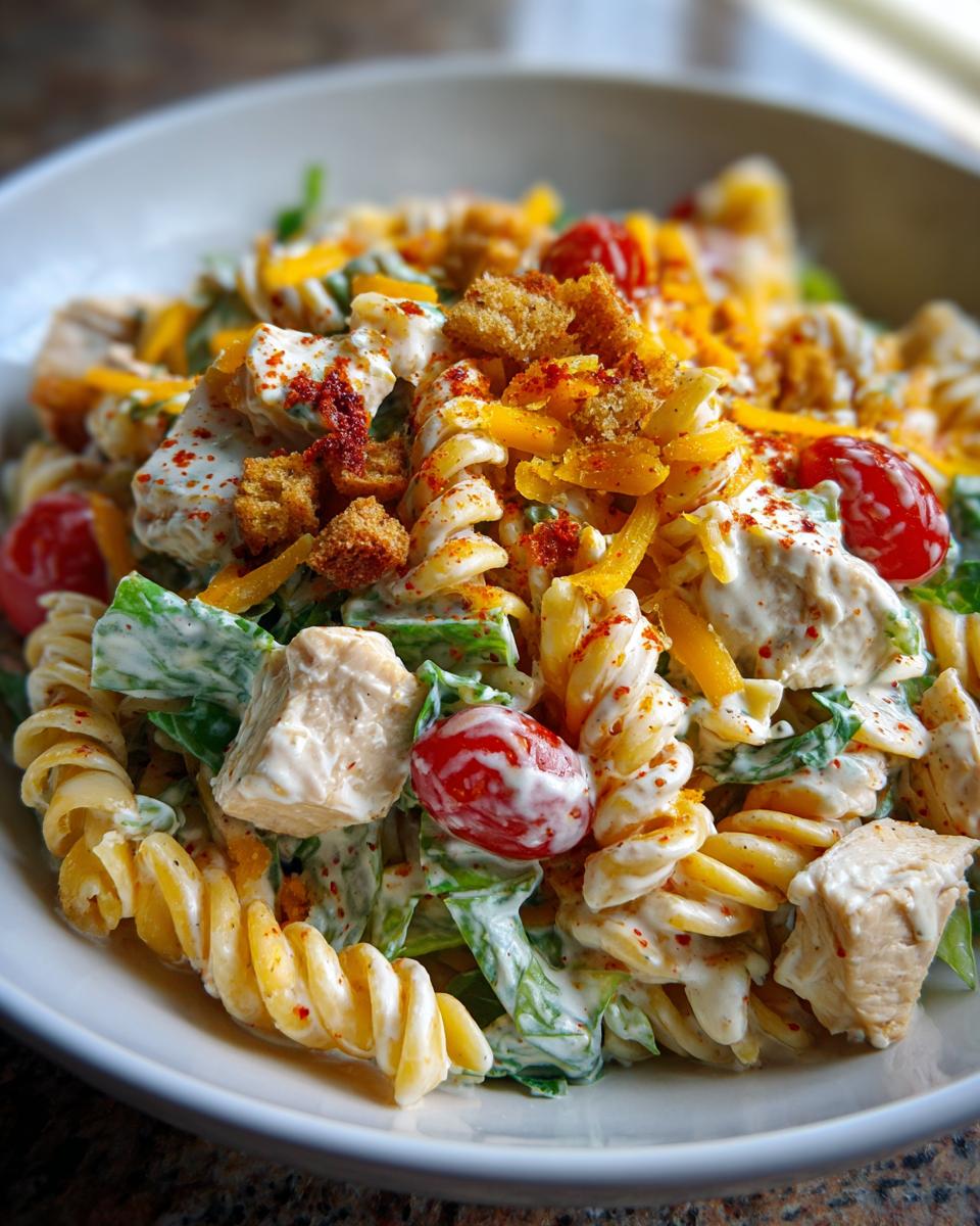 creamy rotini pasta salad - detail 1