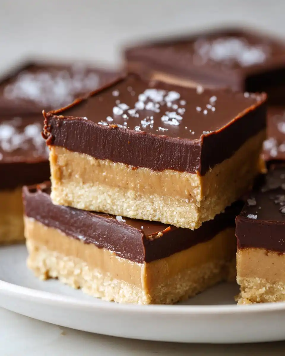dark chocolate peanut butter bars - detail 1