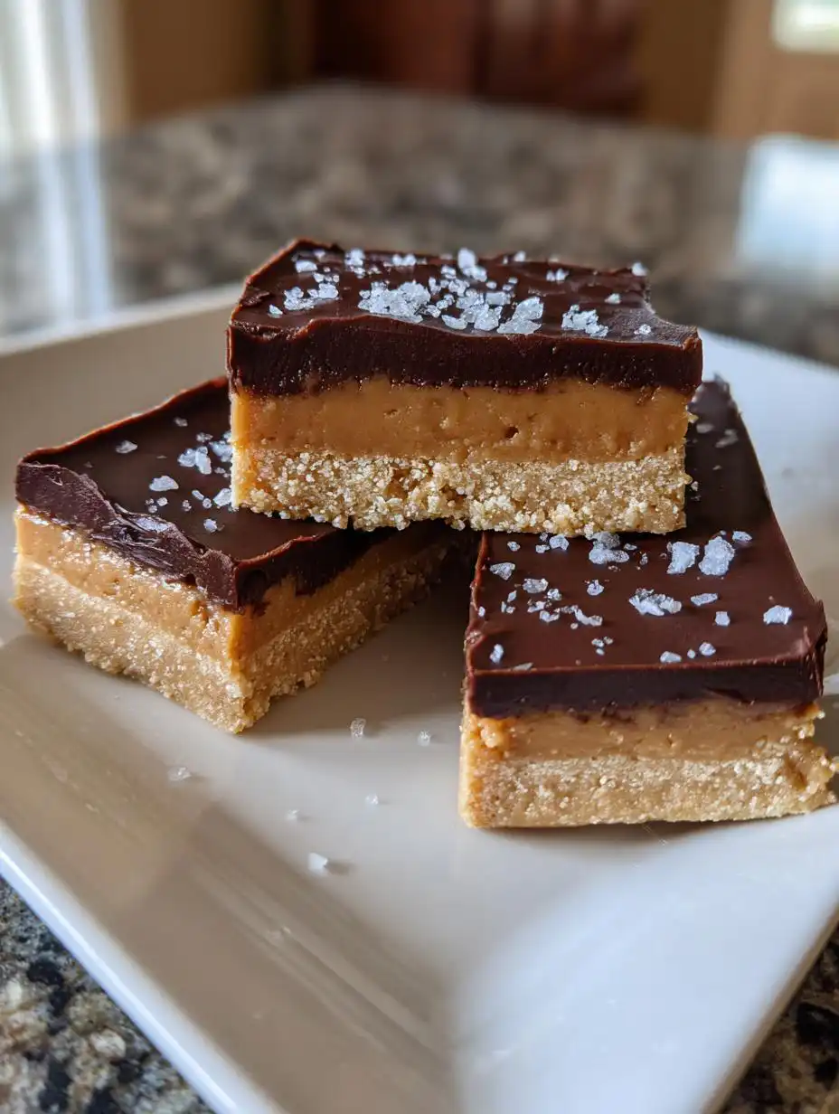 dark chocolate peanut butter bars - detail 2