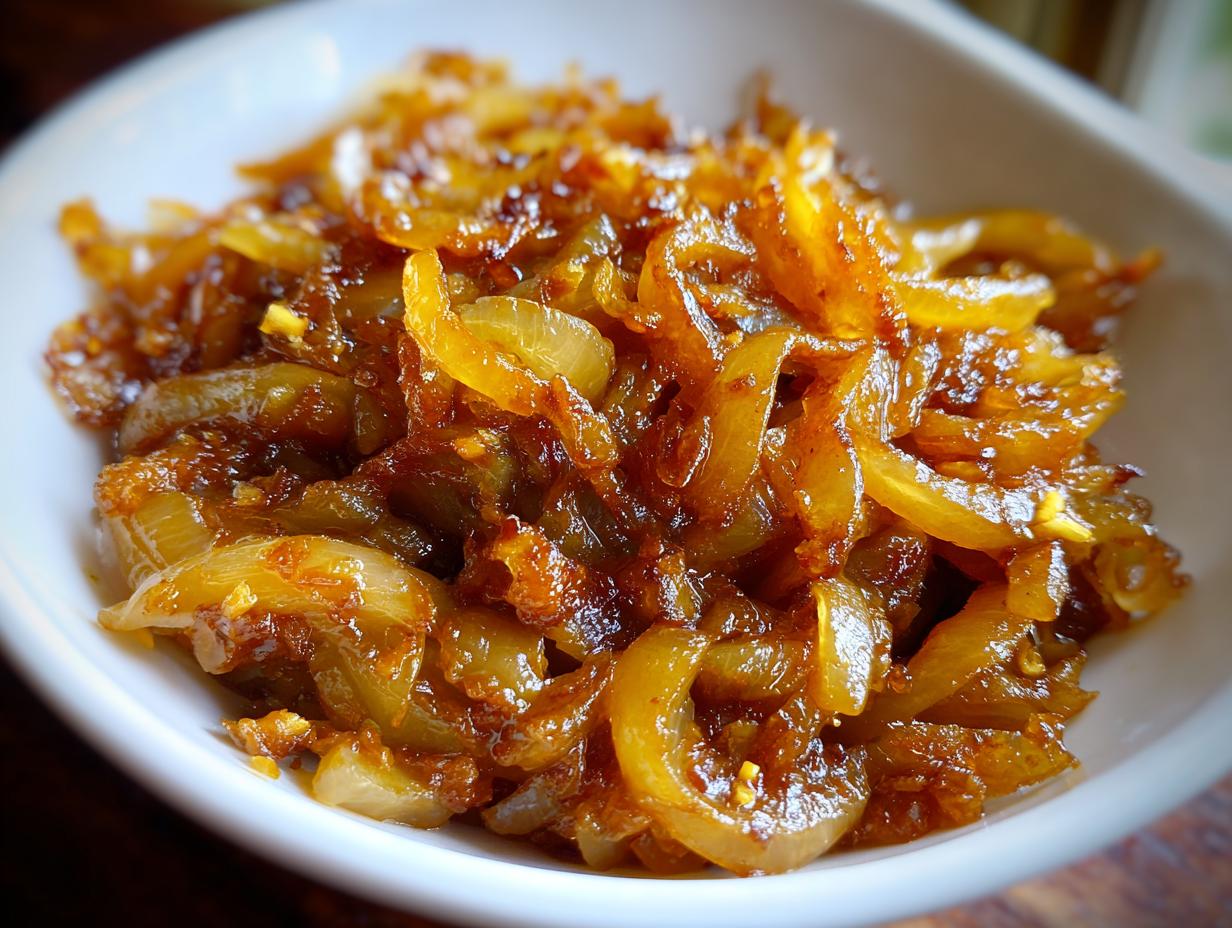 30-min garlic caramelized onions reveal