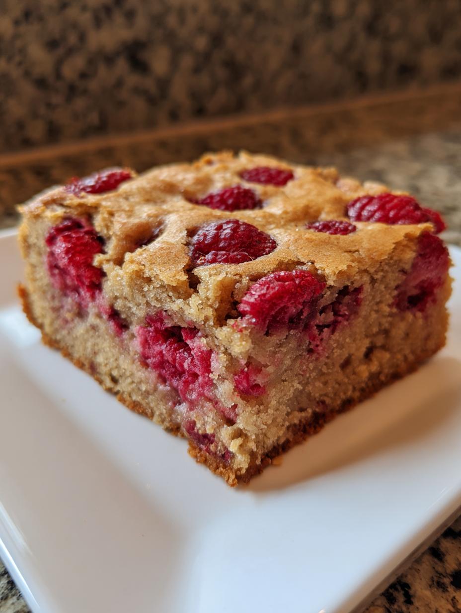 gluten-free raspberry blondies - detail 2