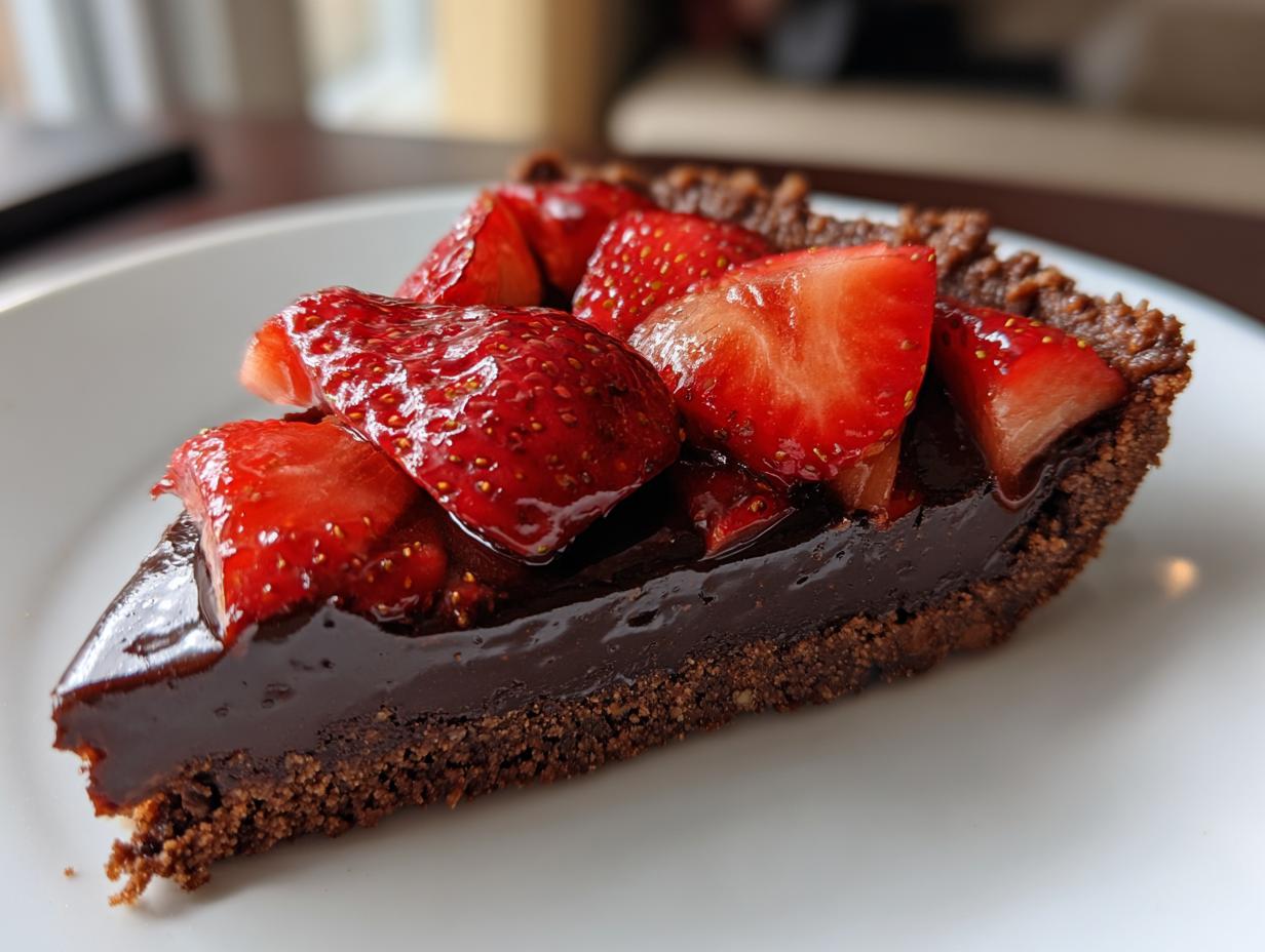 Amazing 1 gluten free vegan strawberry chocolate tart
