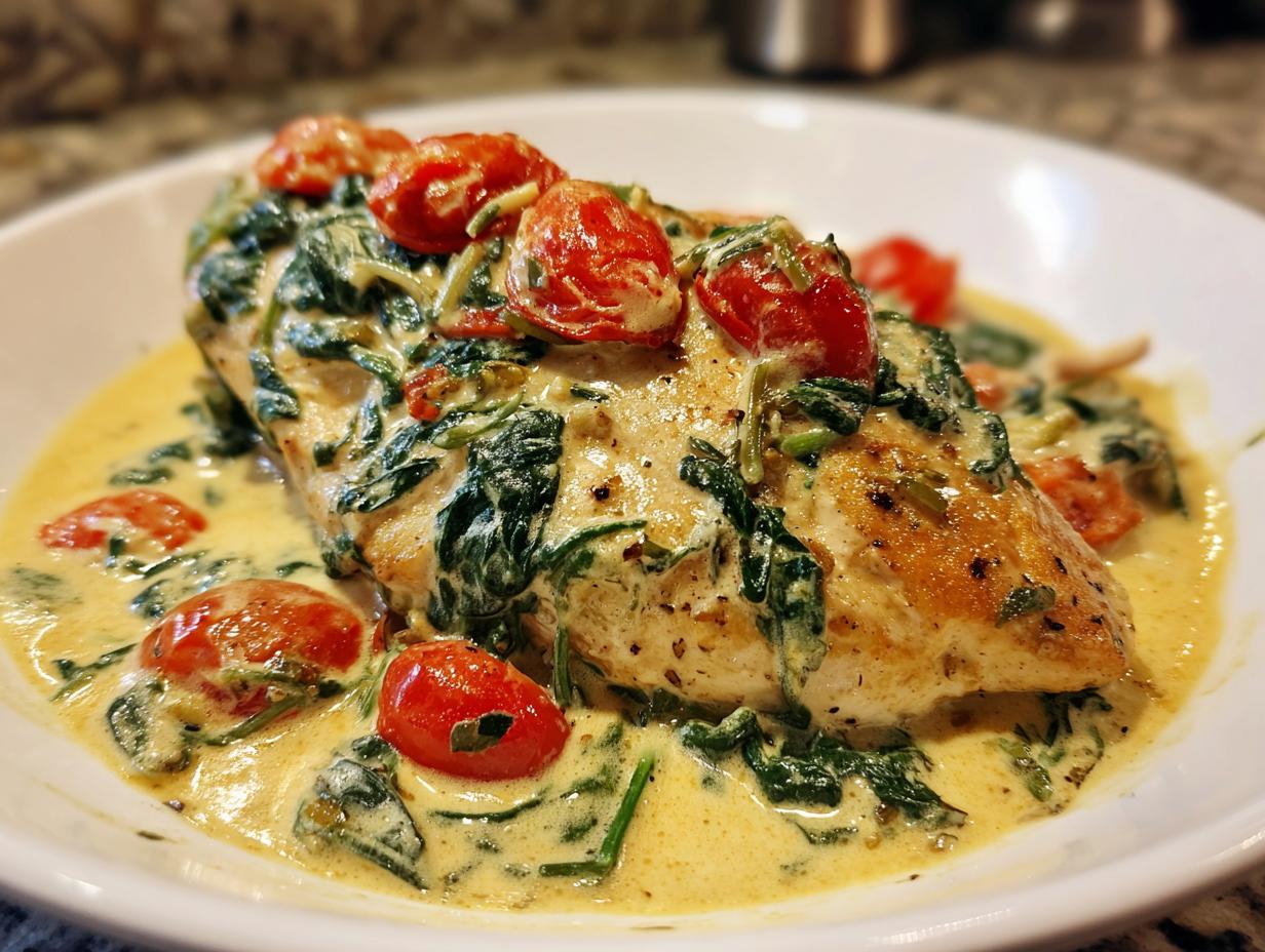 Amazing! 30-Minute healthy creamy tuscan chicken