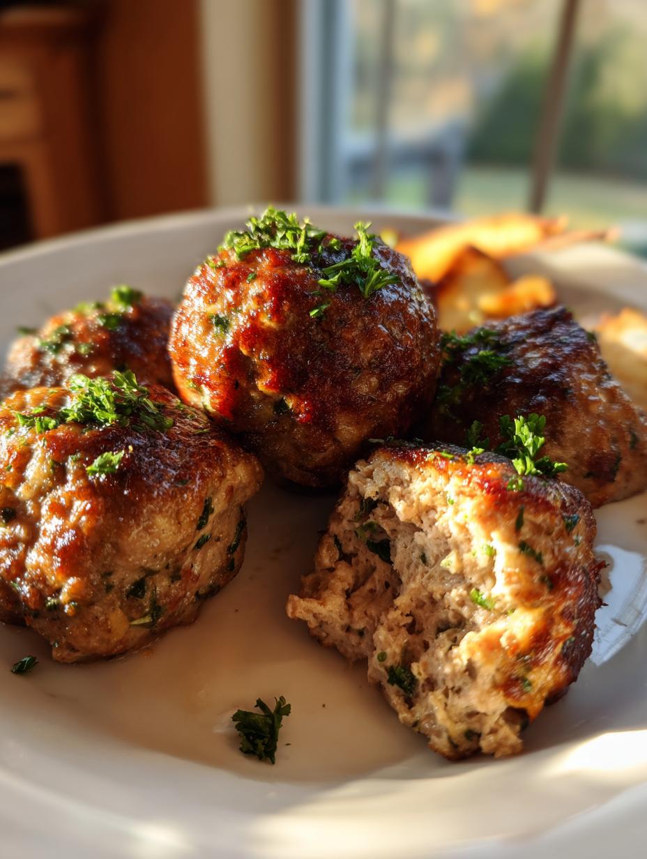 healthy ground turkey meatballs - detail 2