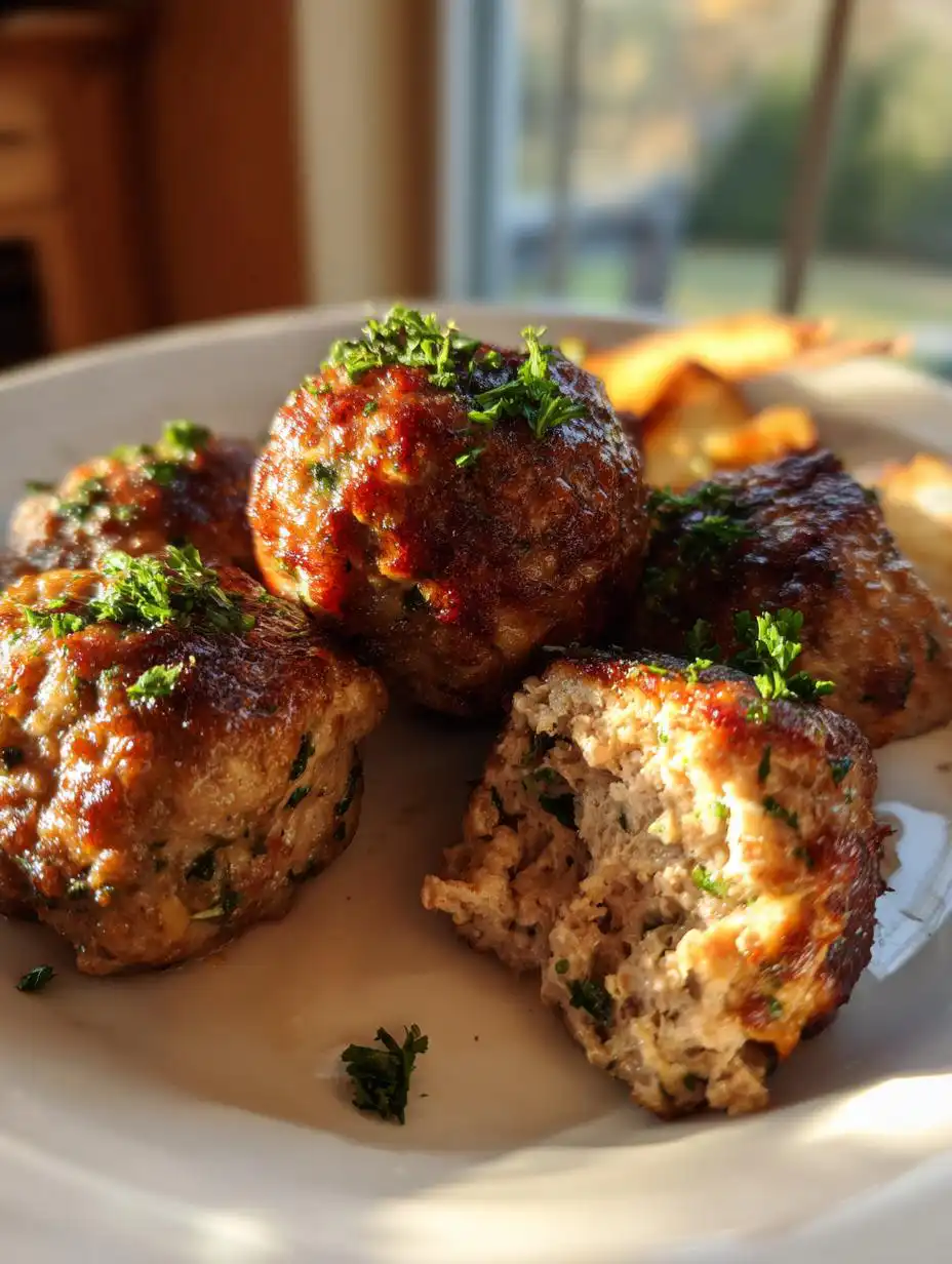 healthy ground turkey meatballs - detail 2