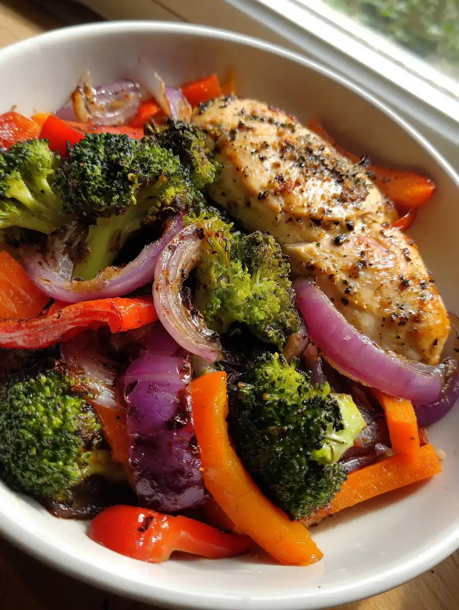 healthy sheet pan chicken dinner - detail 3