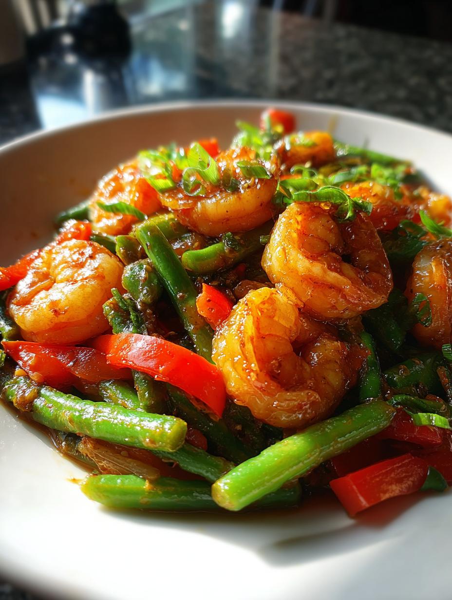 healthy shrimp stir fry - detail 2