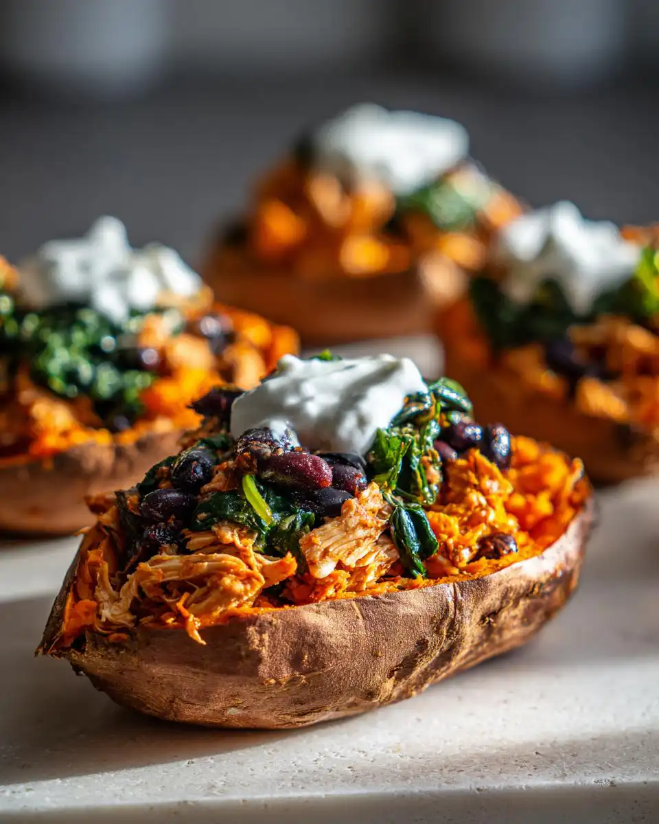 high protein stuffed sweet potatoes - detail 1
