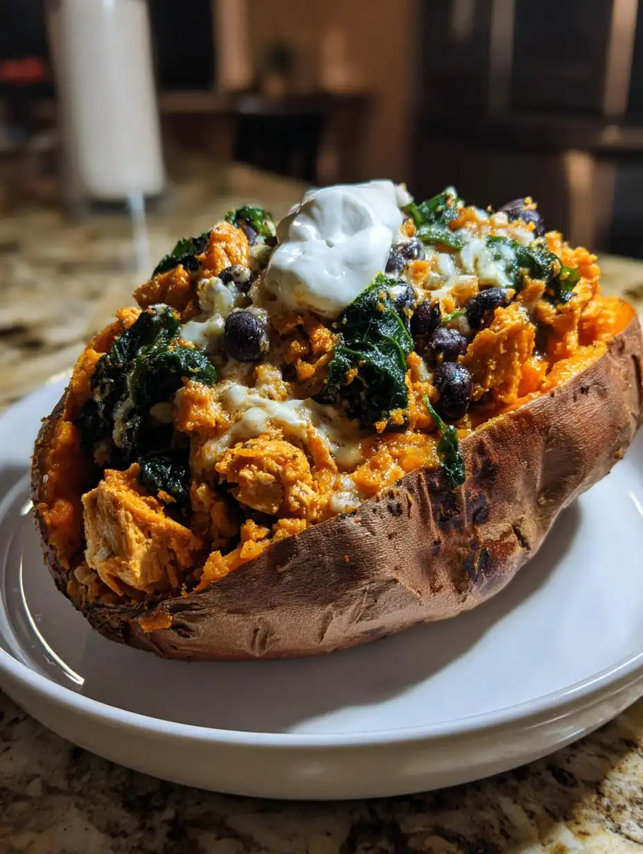 high protein stuffed sweet potatoes - detail 2