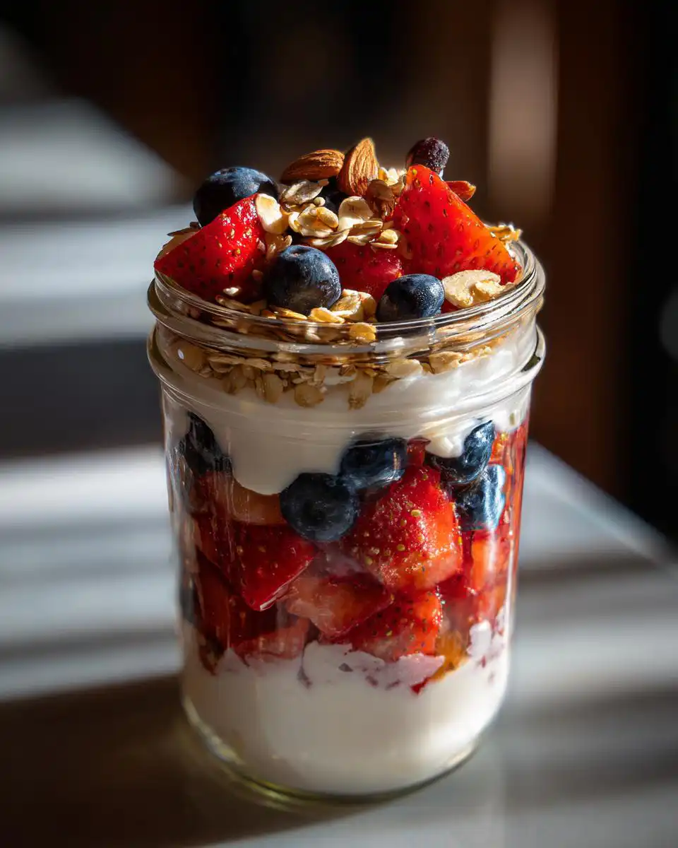 high protein yogurt parfait - detail 1
