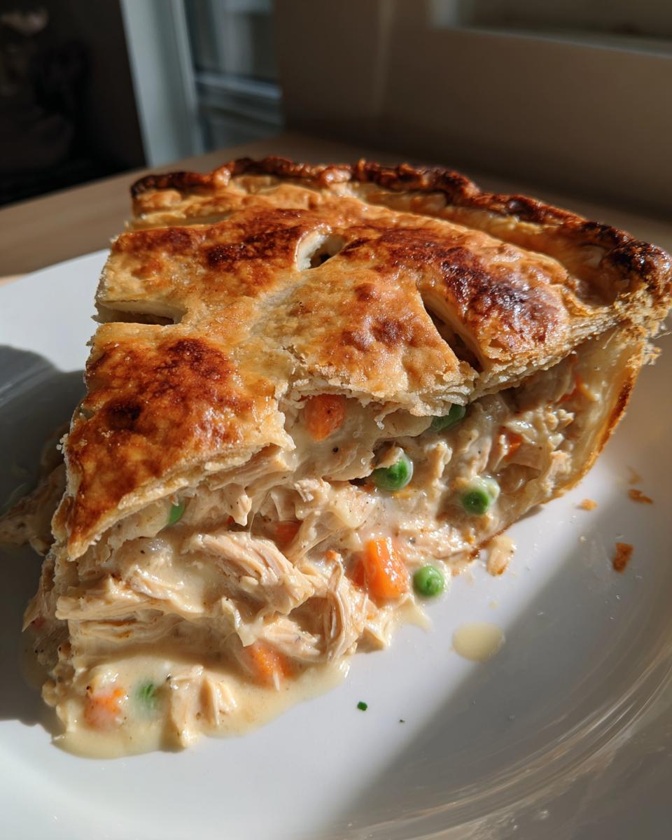 homemade chicken pot pie - detail 1