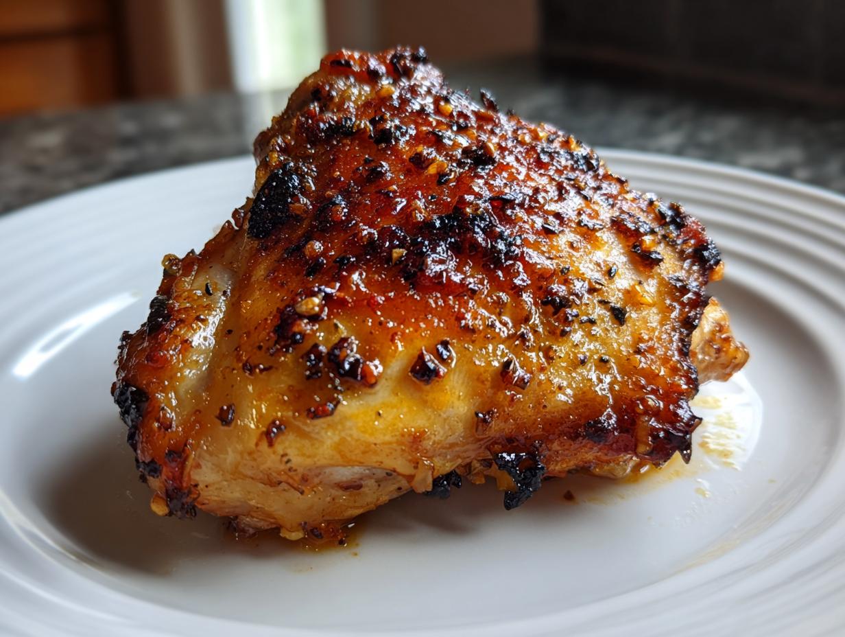 Juicy lemon garlic chicken thighs: 1 trick