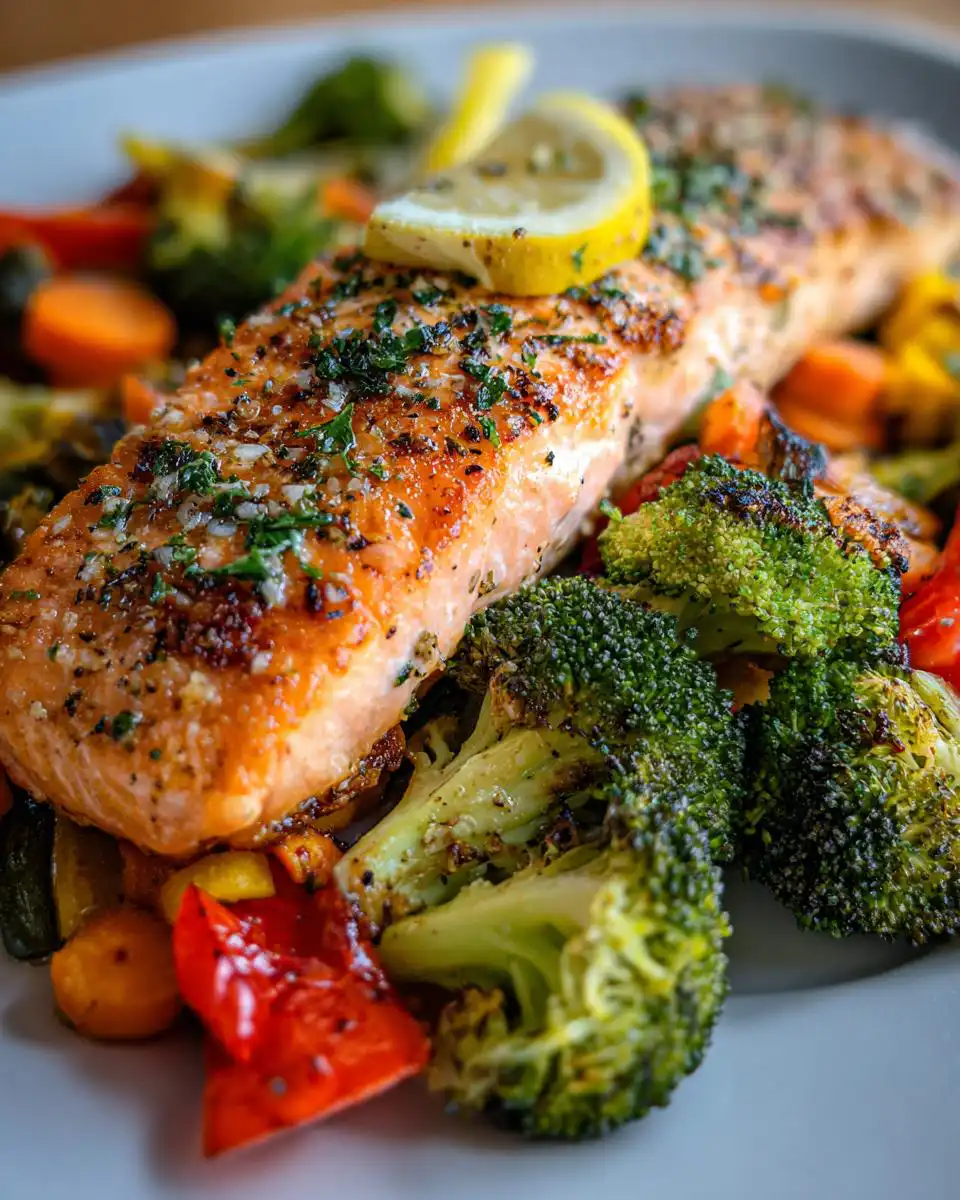 one pan garlic salmon - detail 1