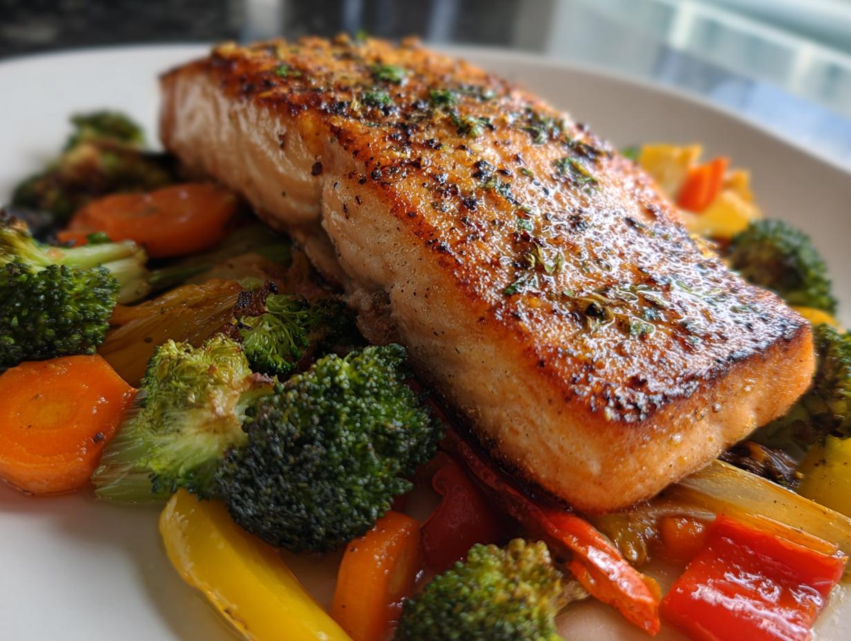 Amazing 1 pan garlic salmon flavor hack