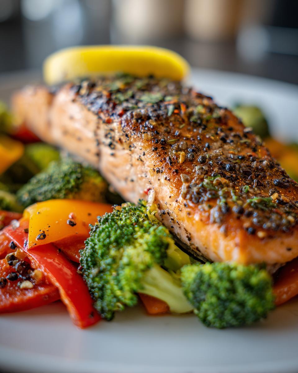 one pan garlic salmon - detail 2