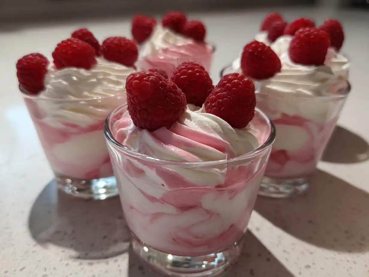 Amazing 15-Min raspberry and cream dessert