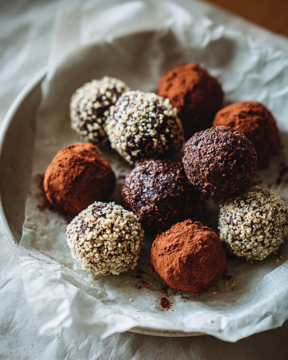 raw chocolate truffles - detail 1