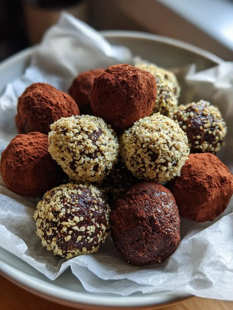 raw chocolate truffles - detail 2