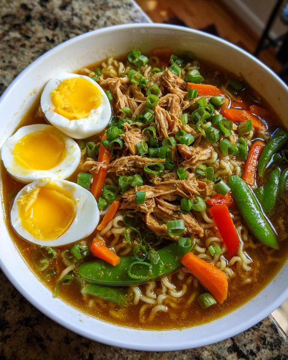 slow cooker chicken ramen - detail 1