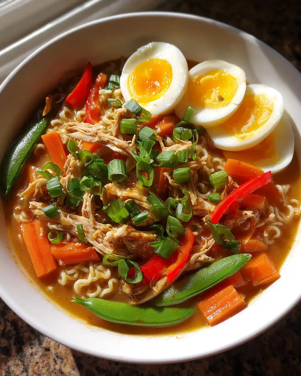 slow cooker chicken ramen - detail 2