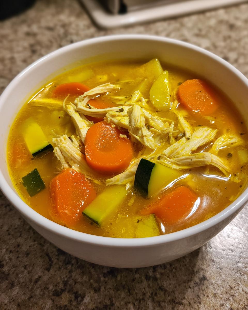 turmeric chicken soup - detail 1