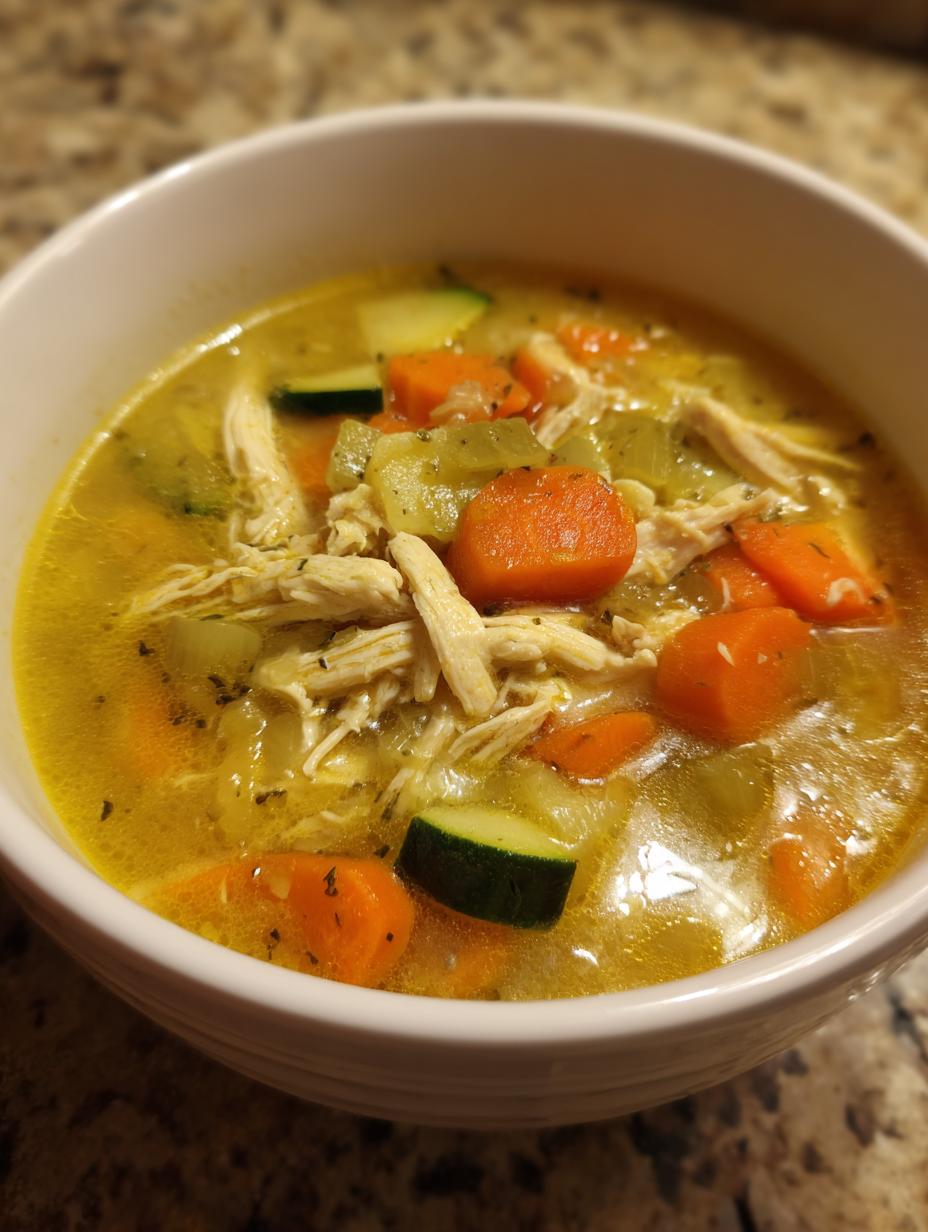 turmeric chicken soup - detail 2