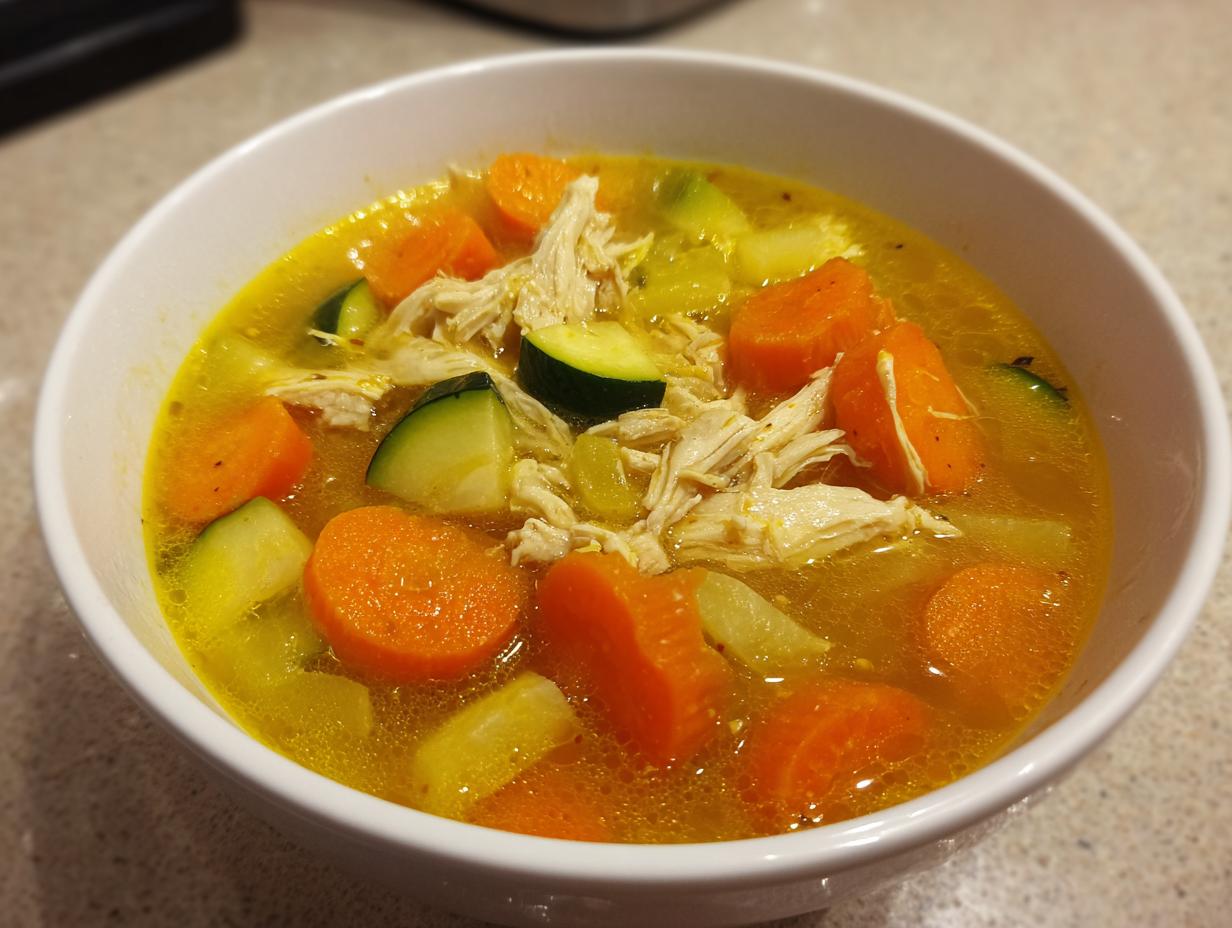 Super Flavorful 320-Calorie Turmeric Chicken Soup