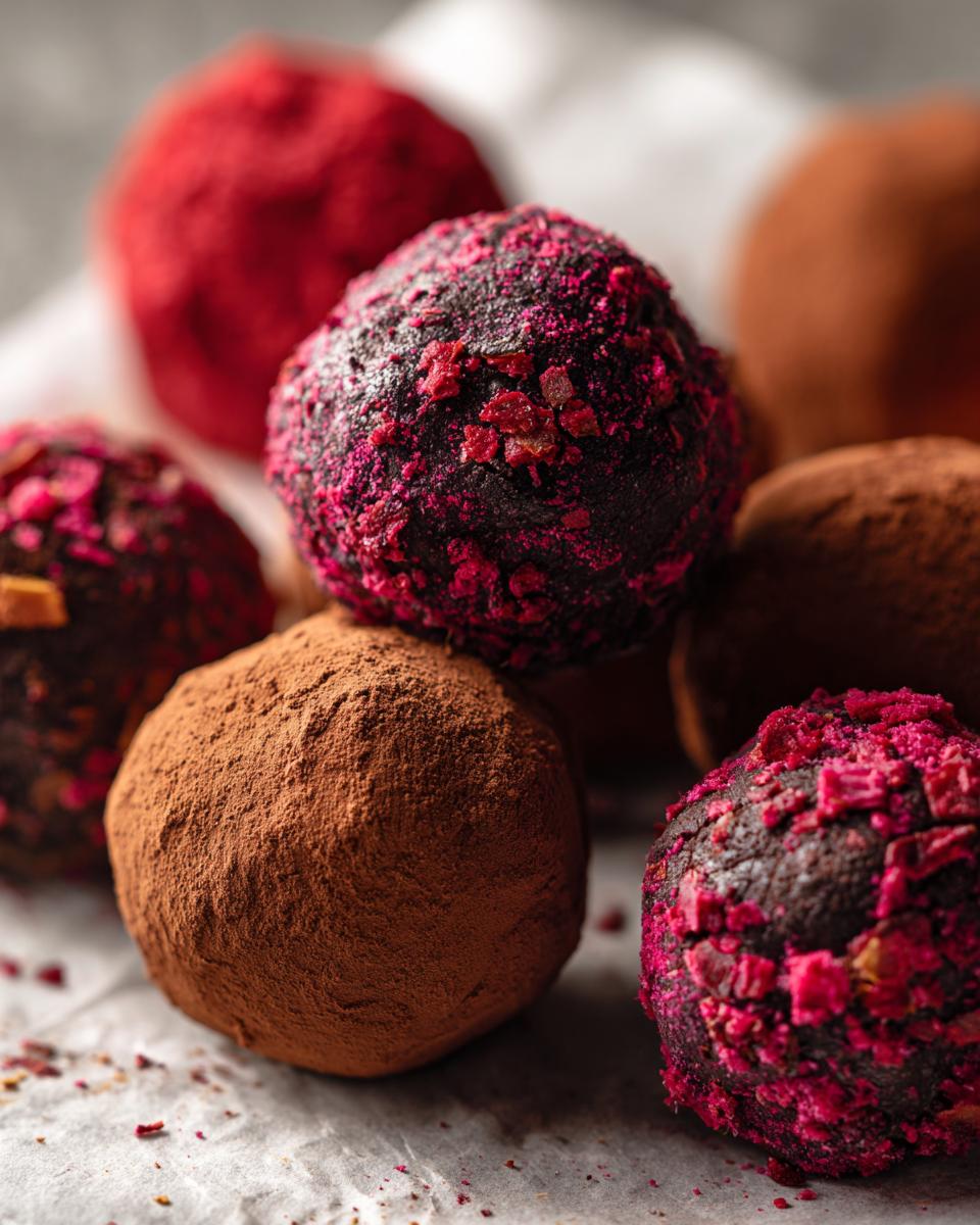 vegan chocolate truffles - detail 1