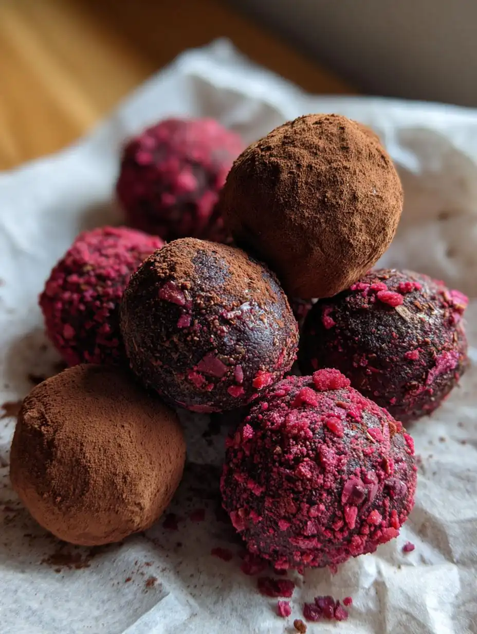 vegan chocolate truffles - detail 2