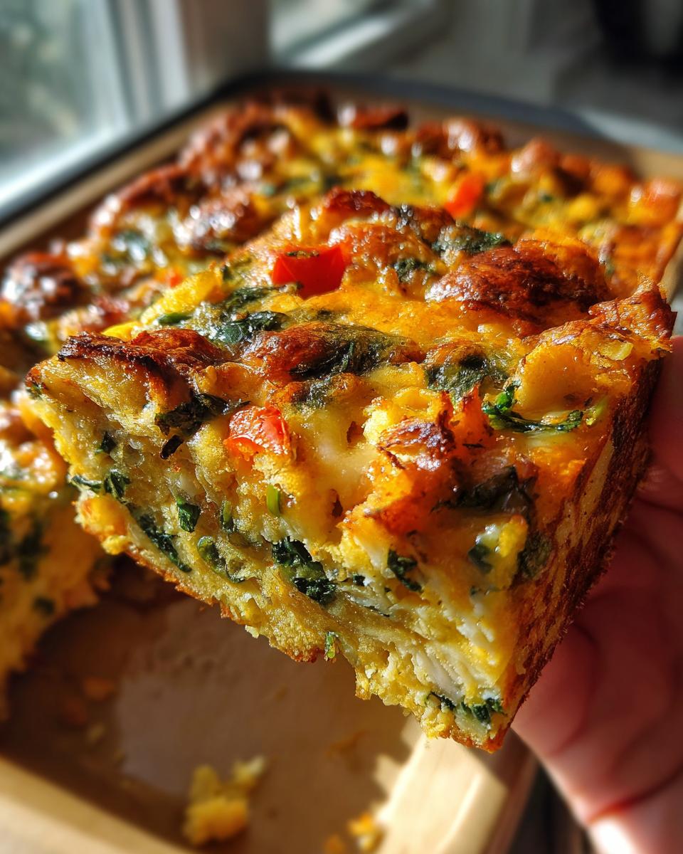 vegetarian breakfast casserole - detail 2