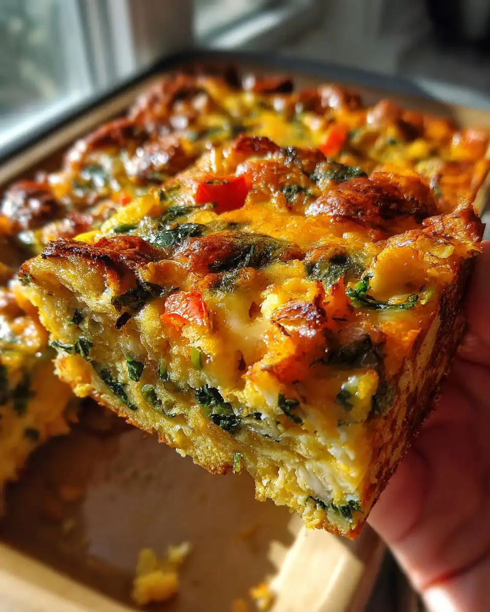vegetarian breakfast casserole - detail 2