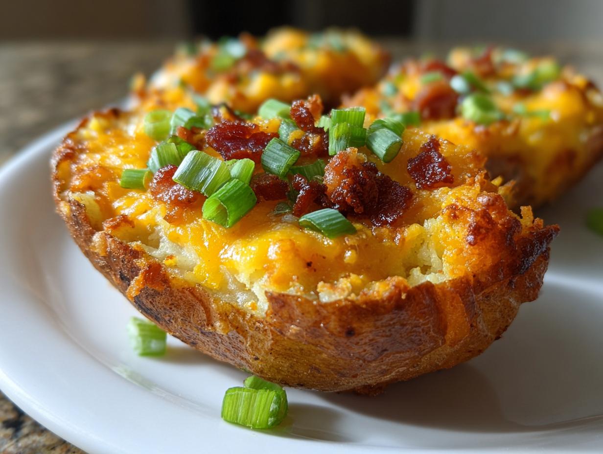 Super tasty Air Fryer Potato Skins secret in 1 step