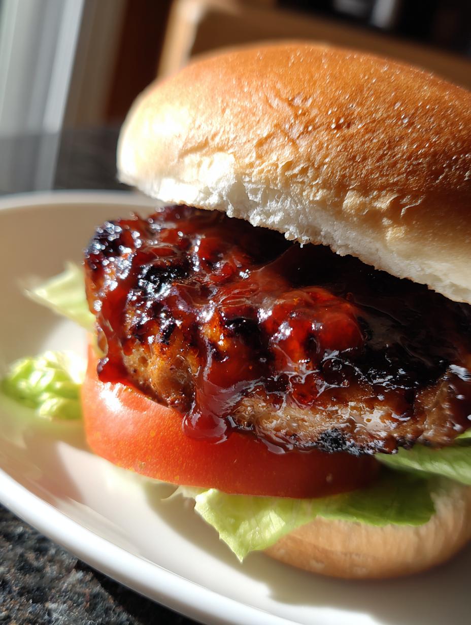 Air fryer BBQ turkey burgers - detail 2