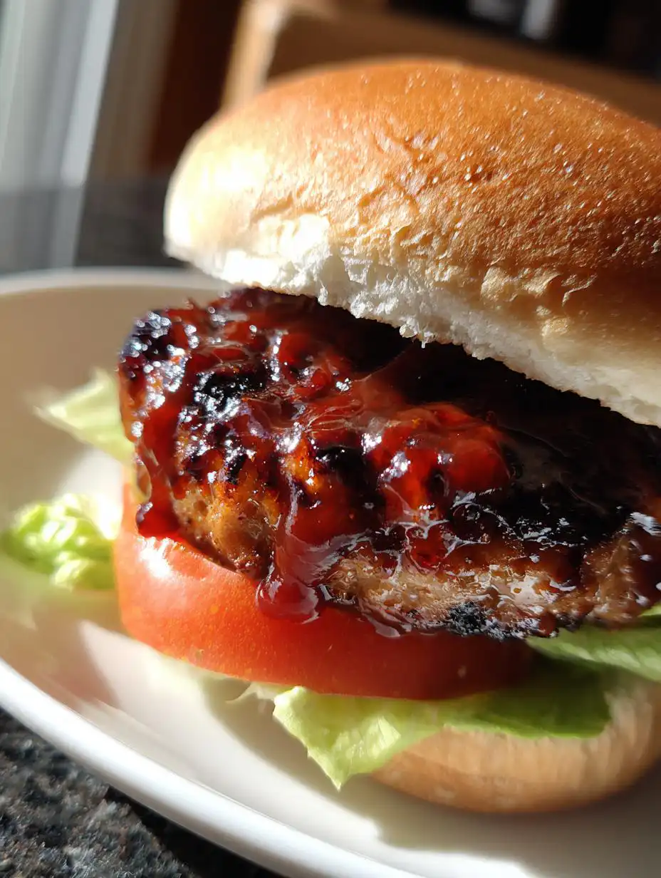 Air fryer BBQ turkey burgers - detail 2