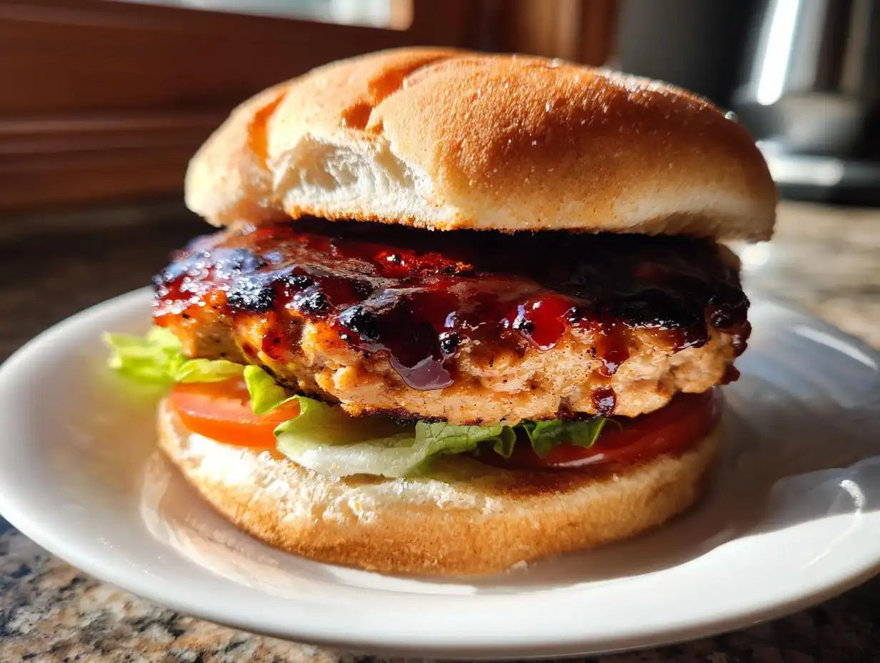 Smoky Air Fryer BBQ Turkey Burgers in 25 Min