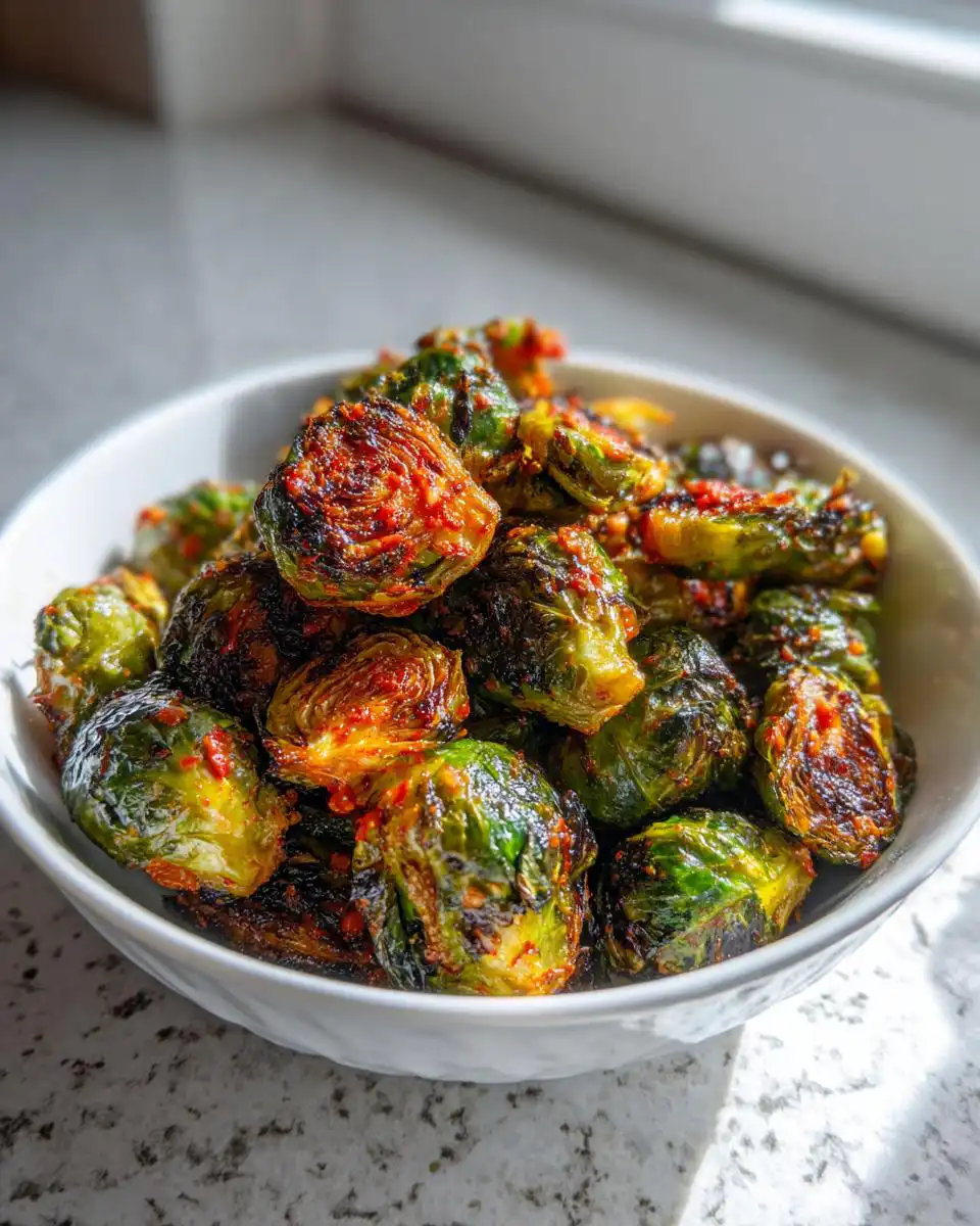 Air fryer Brussels sprouts - detail 1