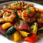 Air fryer Cajun shrimp dinner