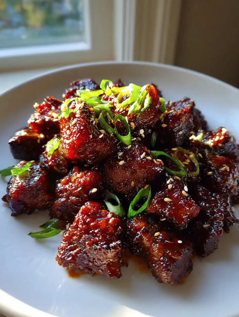 Air fryer Korean BBQ beef bites - detail 2
