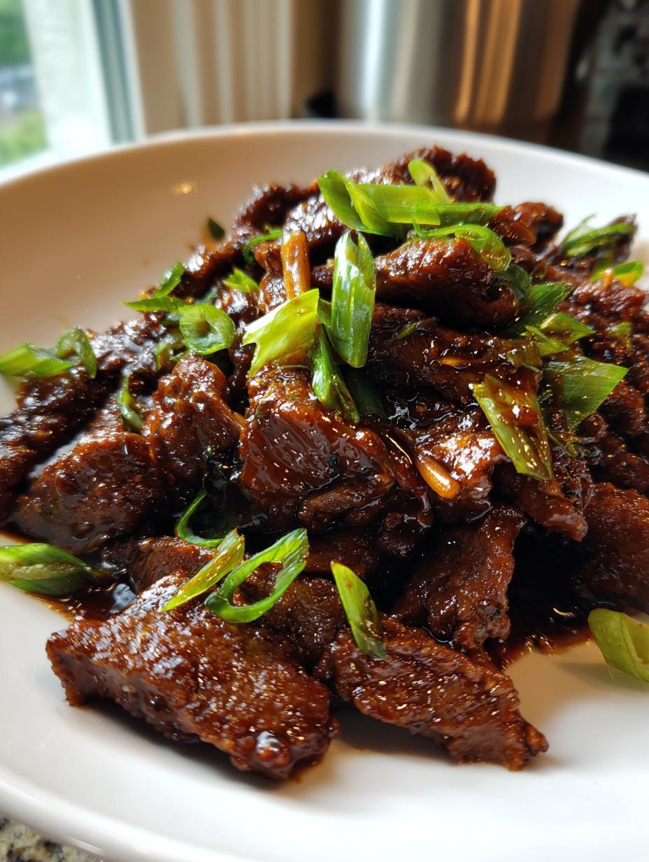 Air fryer Mongolian beef - detail 2